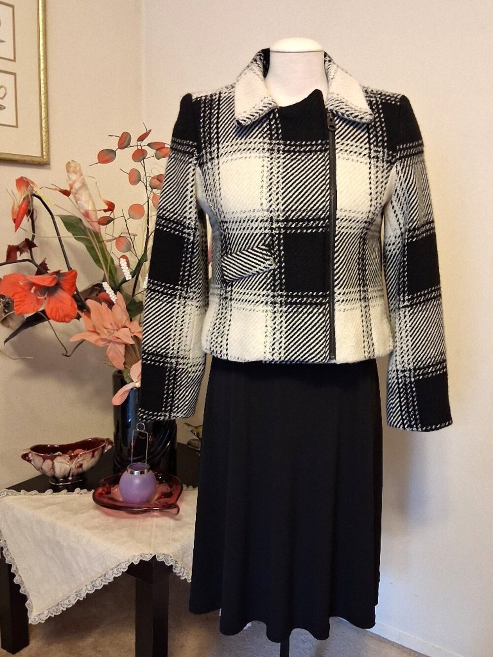 Nousvous Luxury Women’s Wool Blend Lined Blazer Tailored Jacket Workwear M